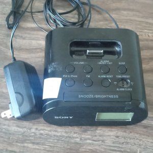 Sony ICF-C05iP, iPhone/iPod Dock, Clock FM Radio Speaker Original AC Adapter